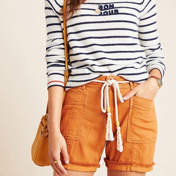 Anthropologie Pants - Anthro Wilder Utility Orange Denim Shorts NWT